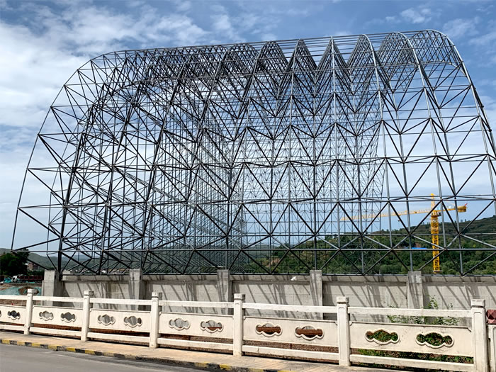 淄博山寨矿储煤棚网架